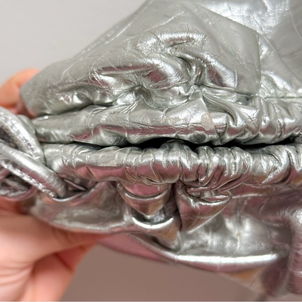 Mansur Gavriel bag silver metallic cloud clutch convertible shoulder party - Picture 10 of 15